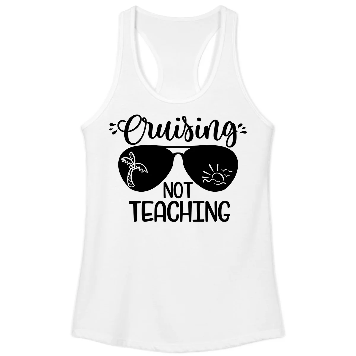 Cruising Not Teaching Ladies Tank in White