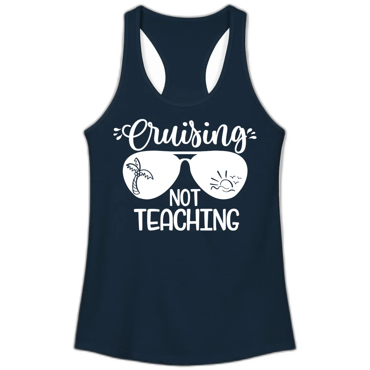 Cruising Not Teaching Ladies Tank in Solid Midnight Navy