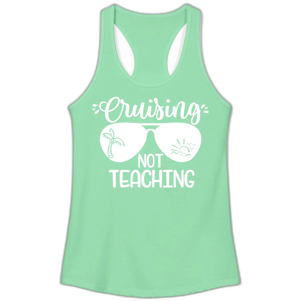 Cruising Not Teaching Ladies Tank in Solid Mint