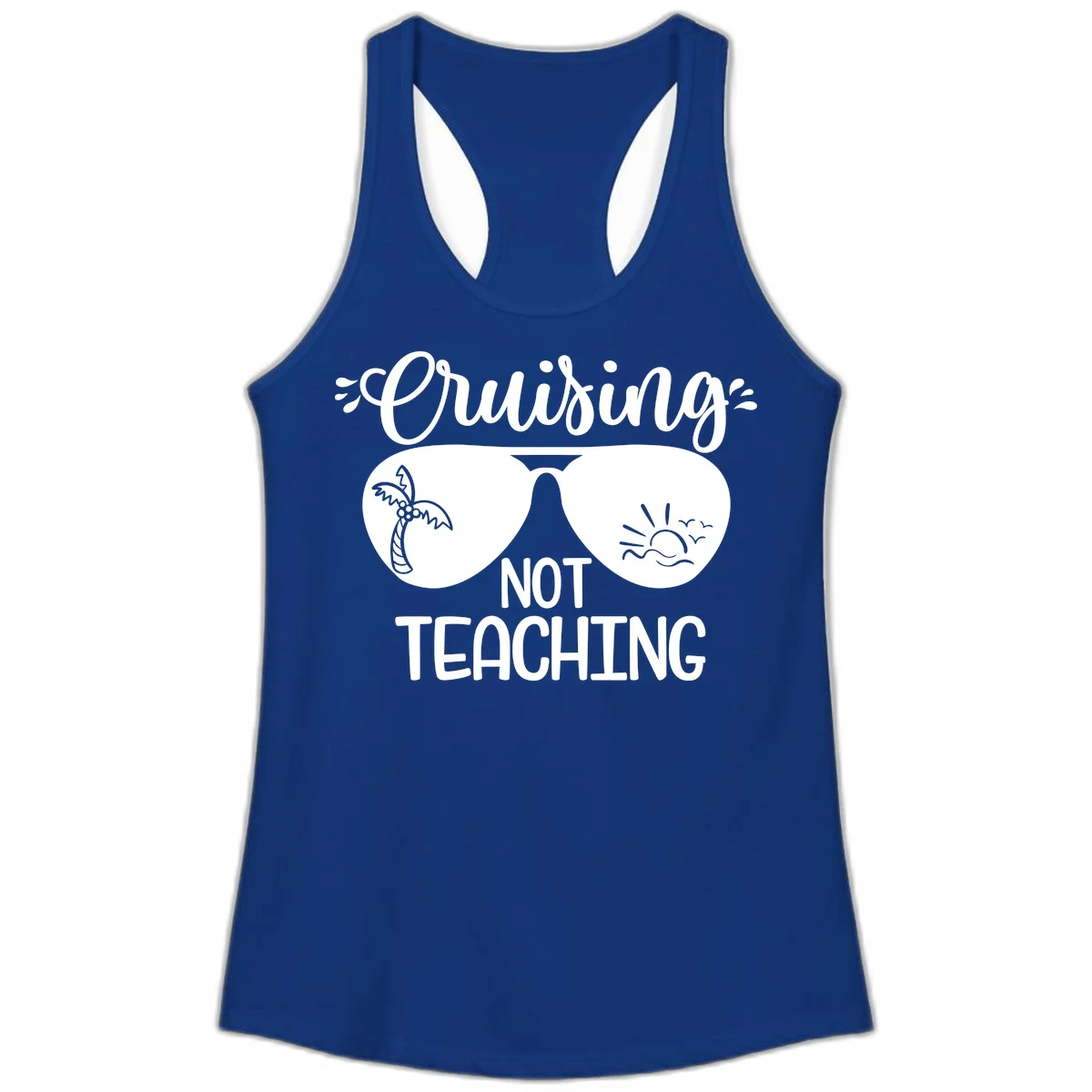 Cruising Not Teaching Ladies Tank in Solid Royal