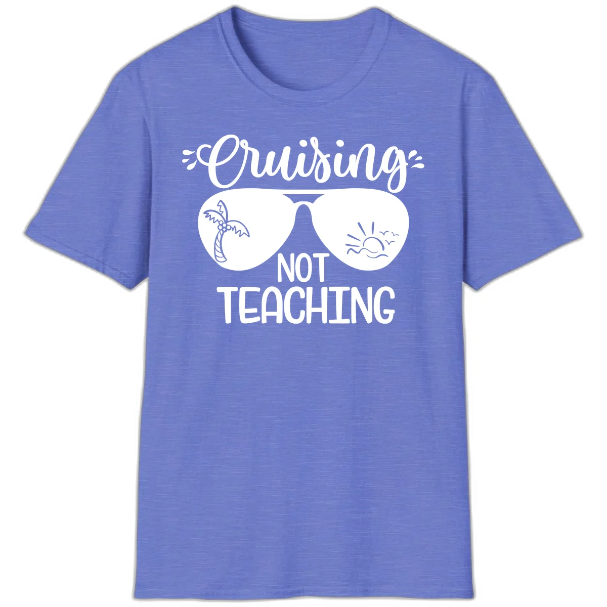 Cruising Not Teaching T-Shirt in Heather Royal