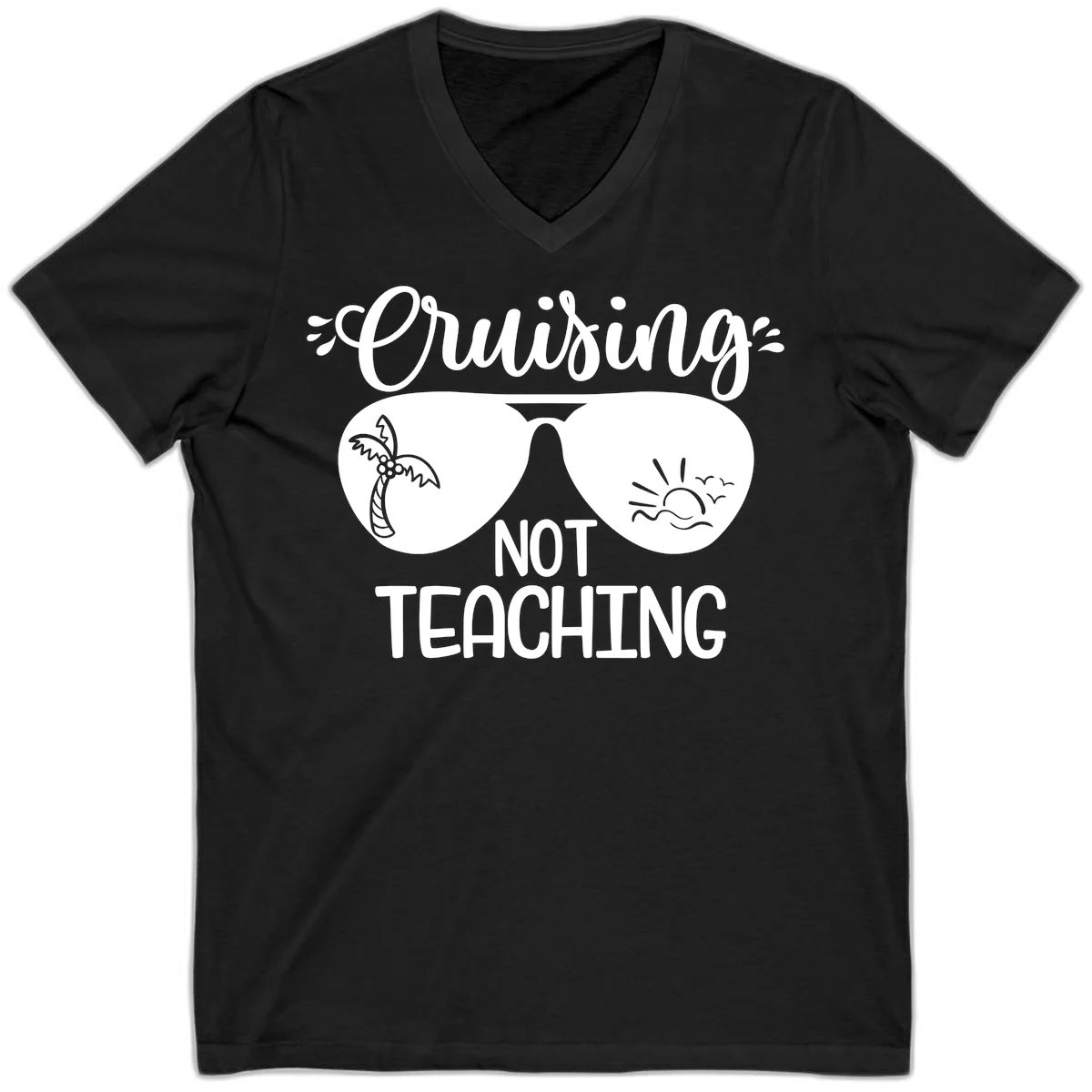 Cruising Not Teaching V-Neck in Black
