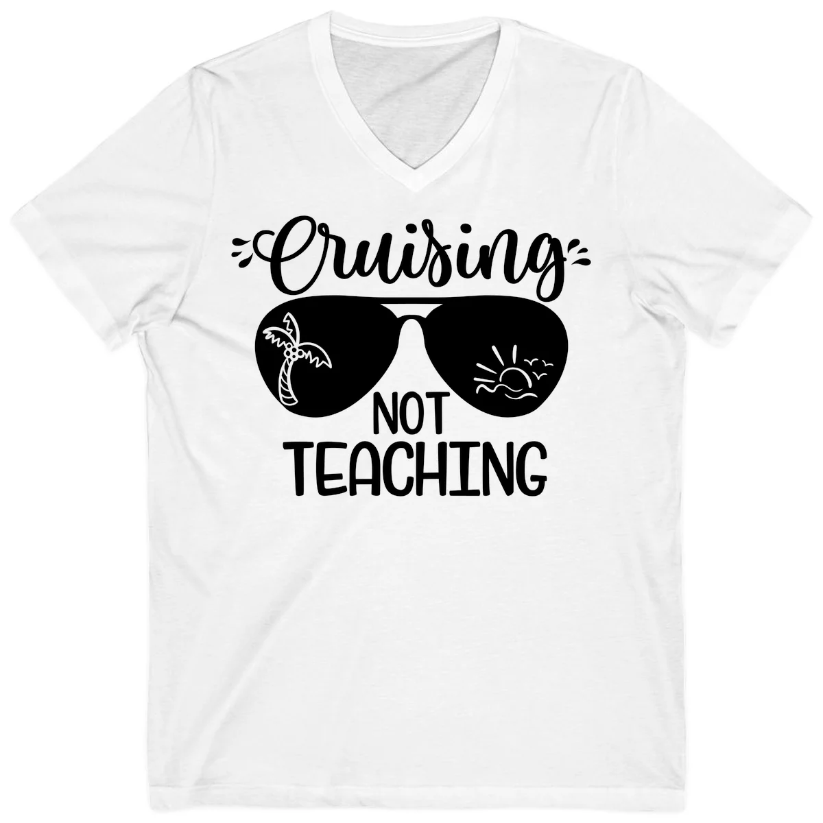 Cruising Not Teaching V-Neck in White