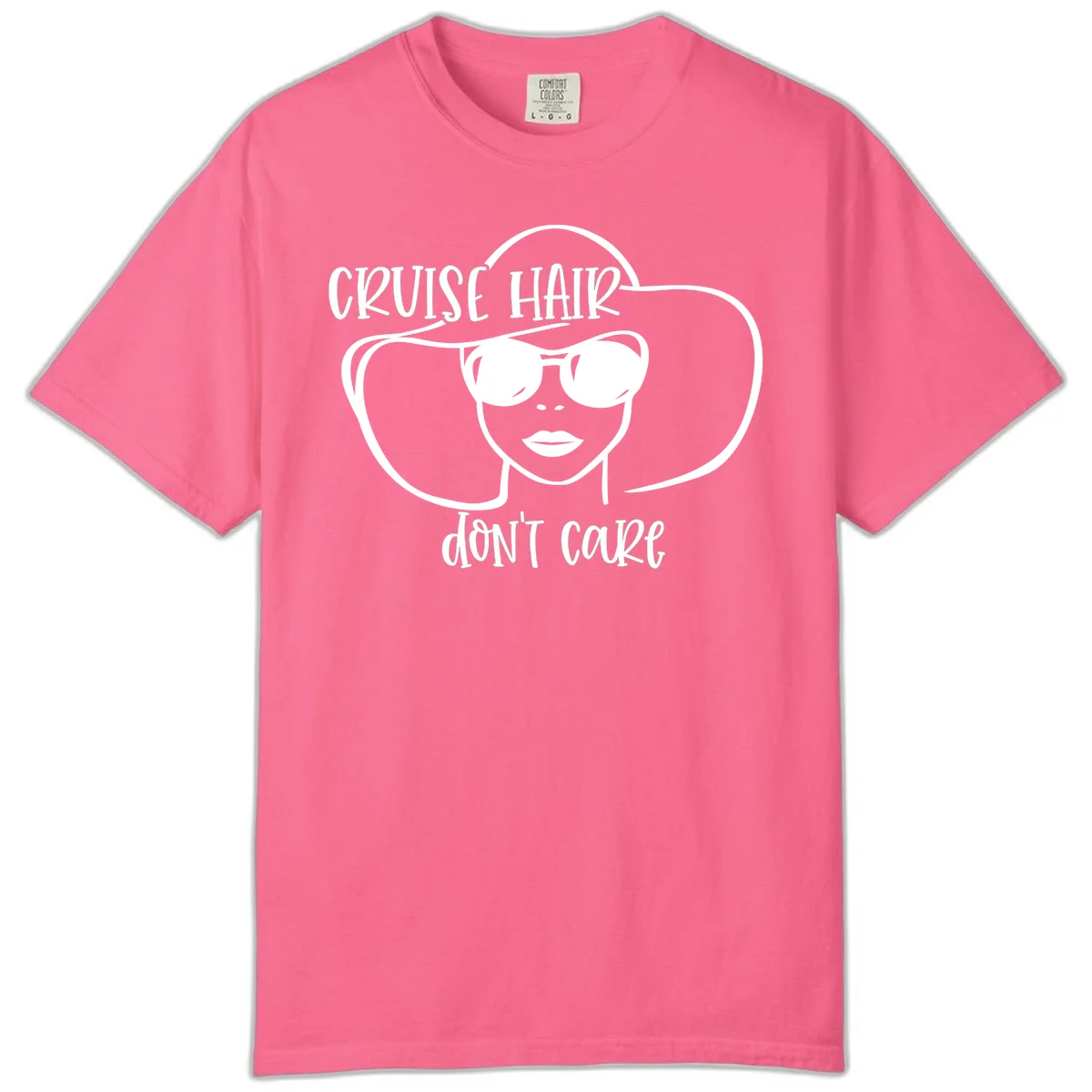 Cruise Hair Don't Care Comfort Color T-Shirt in Crunchberry