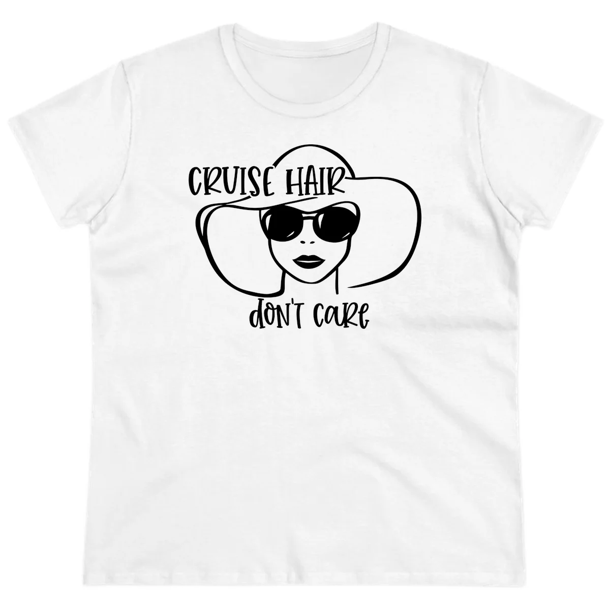 Cruise Hair Don't Care Ladies Fit Tee in White