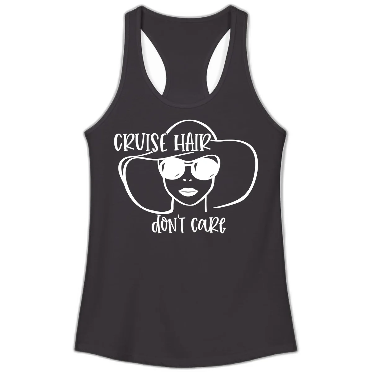 Cruise Hair Don't Care Ladies Tank Top in Black