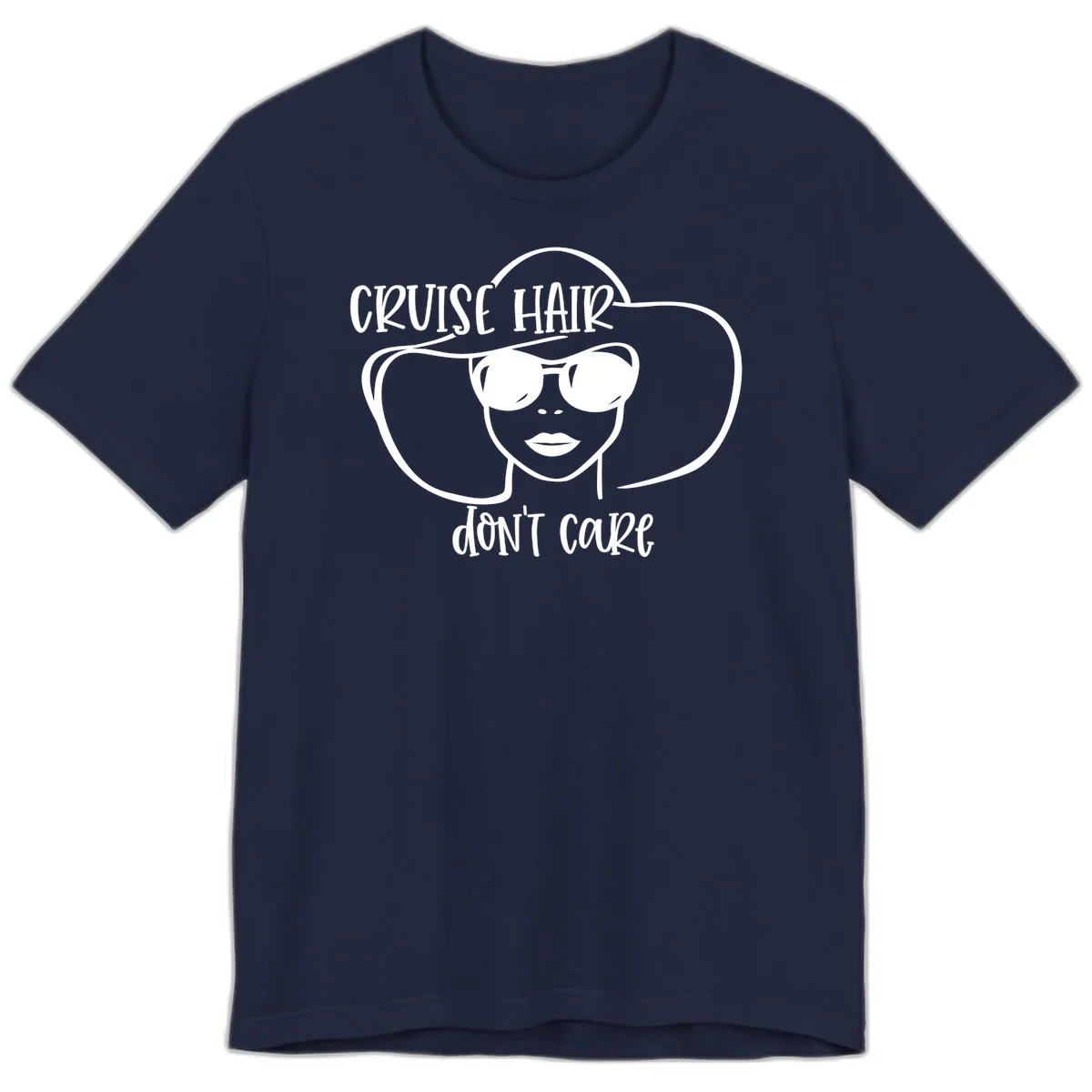 Cruise Hair Don't Care Premium T-Shirt in Navy