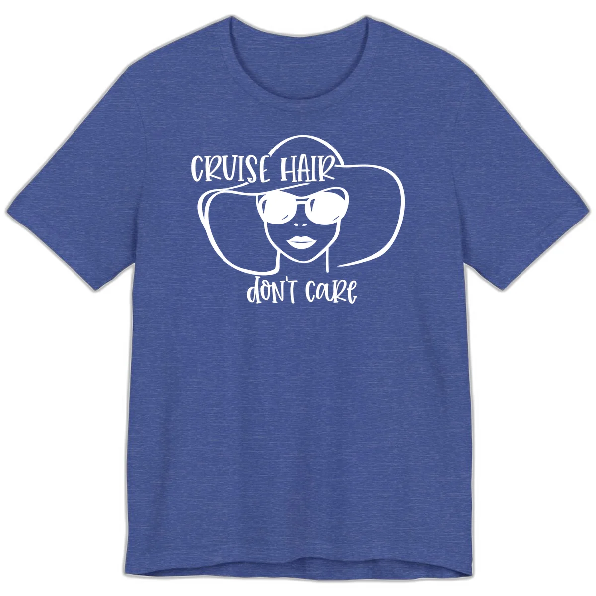 Cruise Hair Don't Care Premium T-Shirt in Heather True Royal