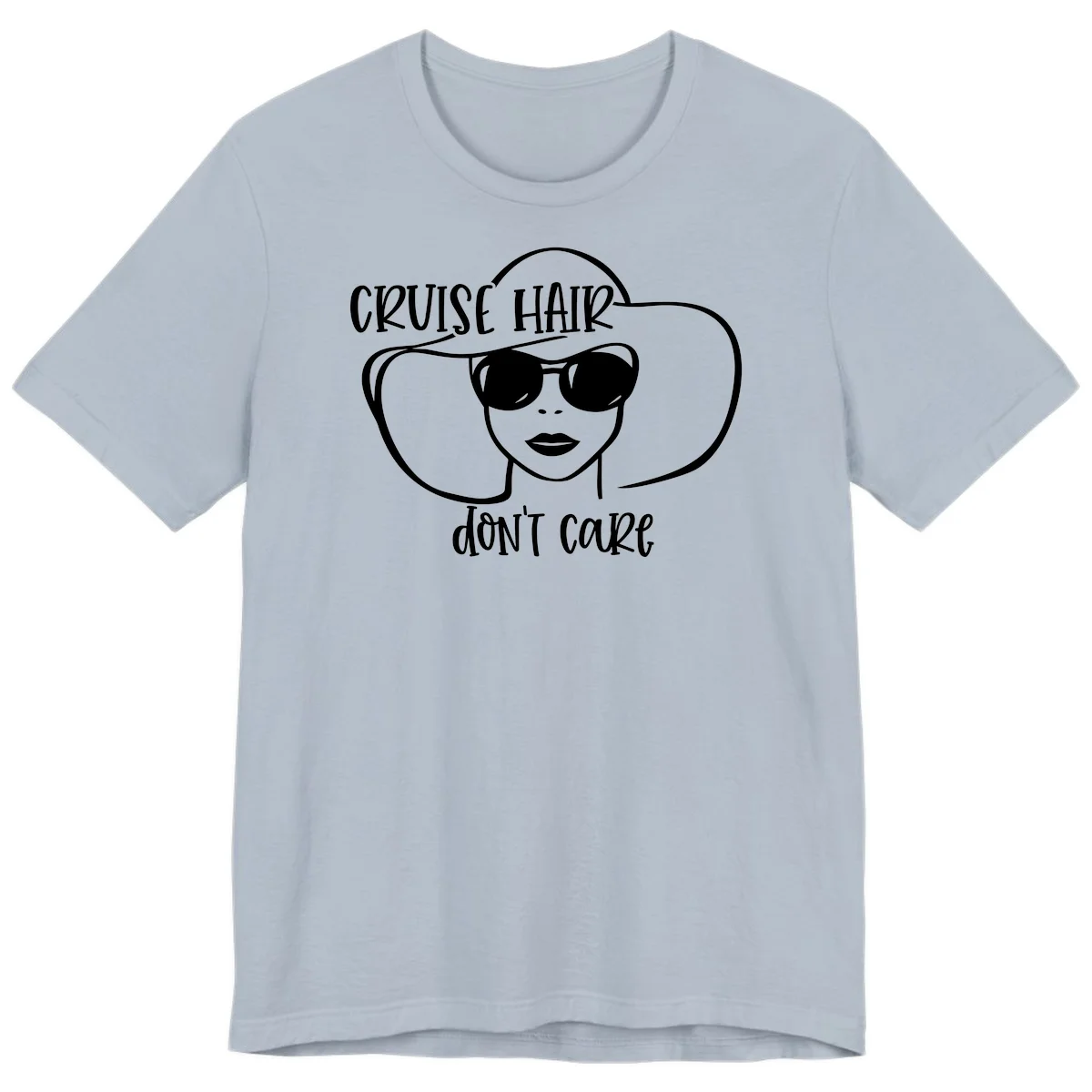 Cruise Hair Don't Care Premium T-Shirt in Light Blue