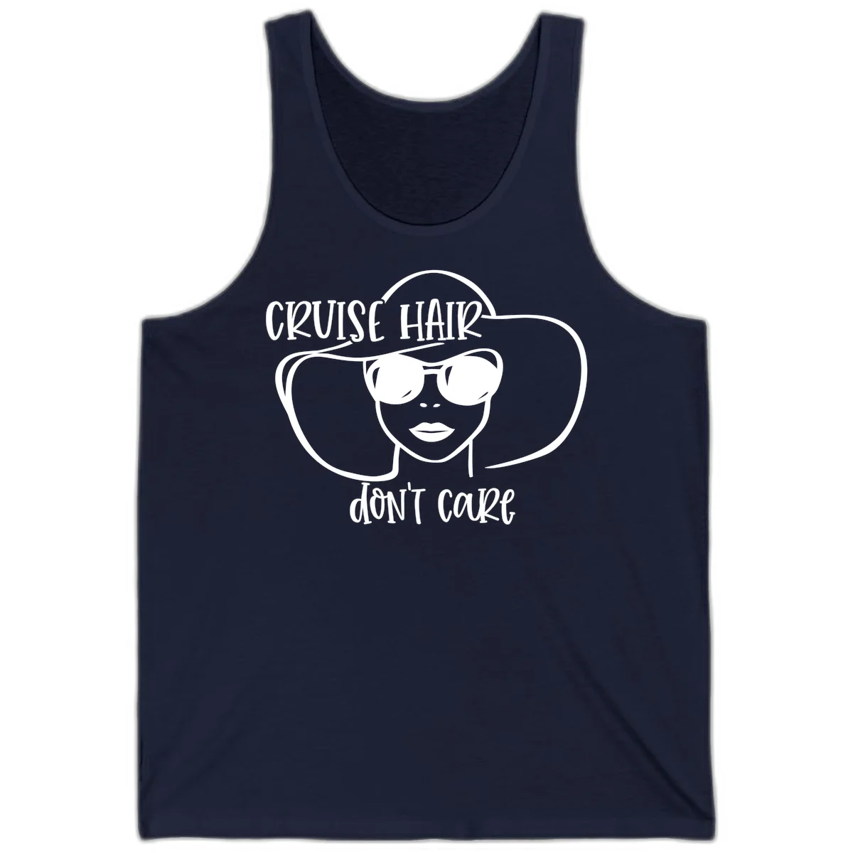 Cruise Hair Don't Care Tank Top in Navy