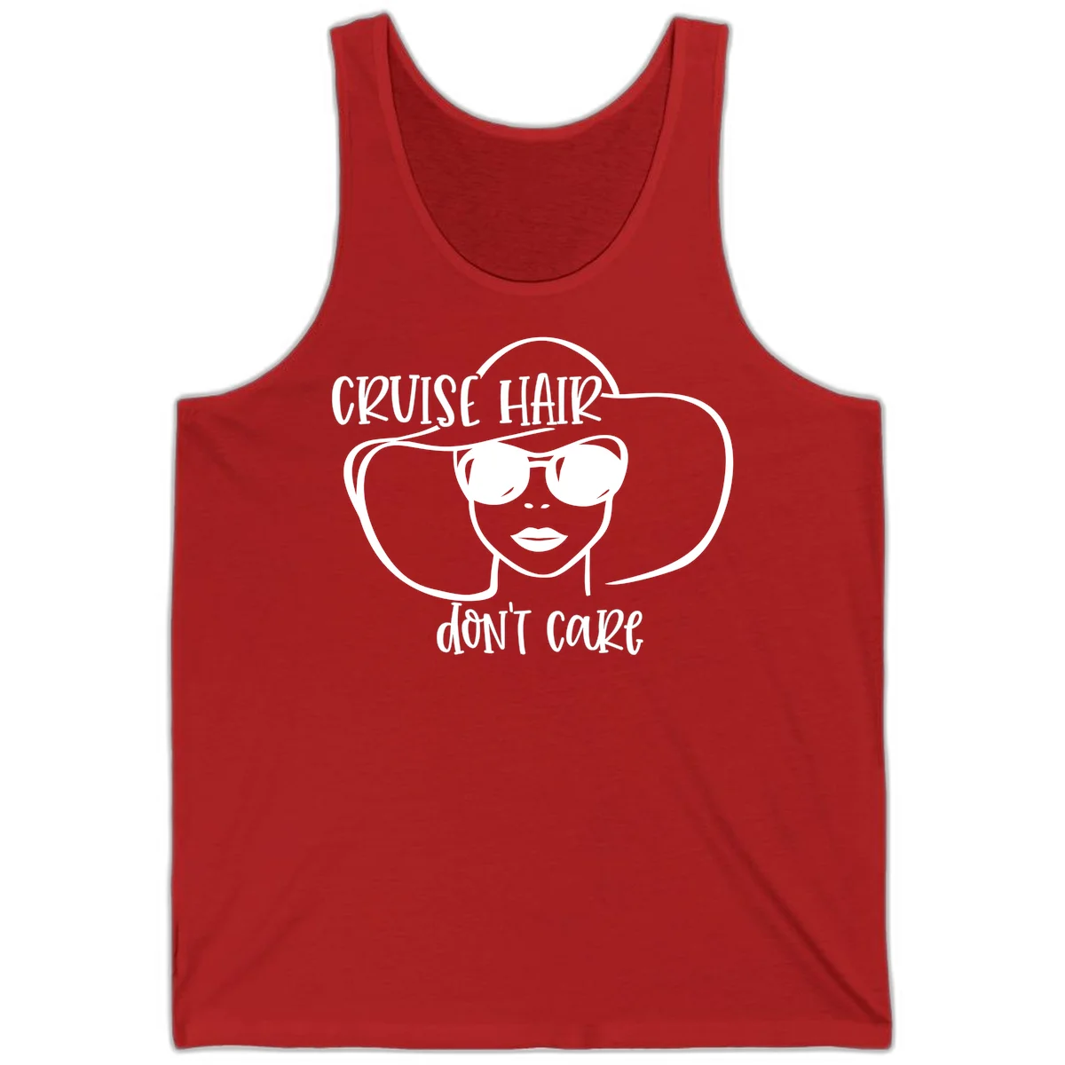 Cruise Hair Don't Care Tank Top in Red