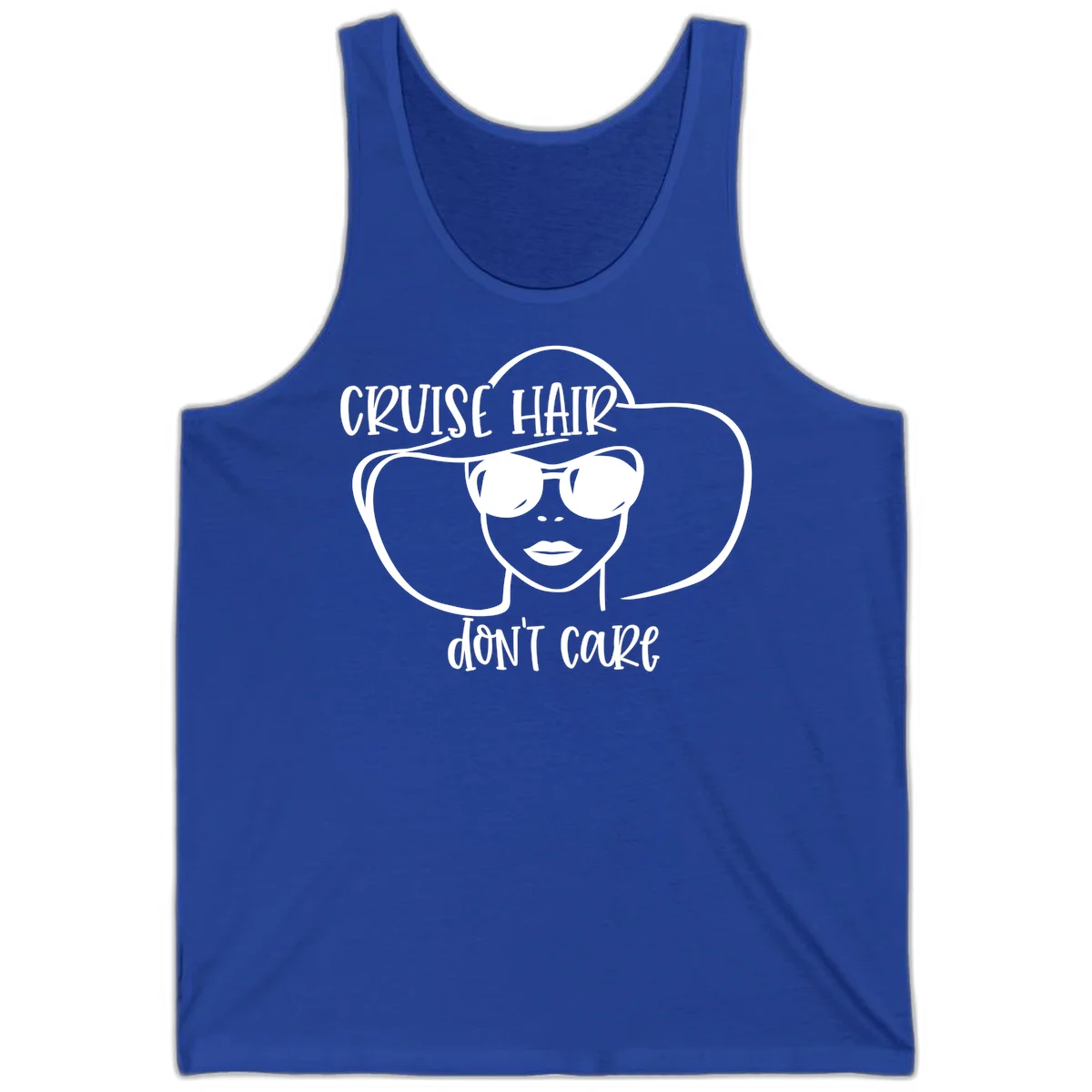 Cruise Hair Don't Care Tank Top in True Royal