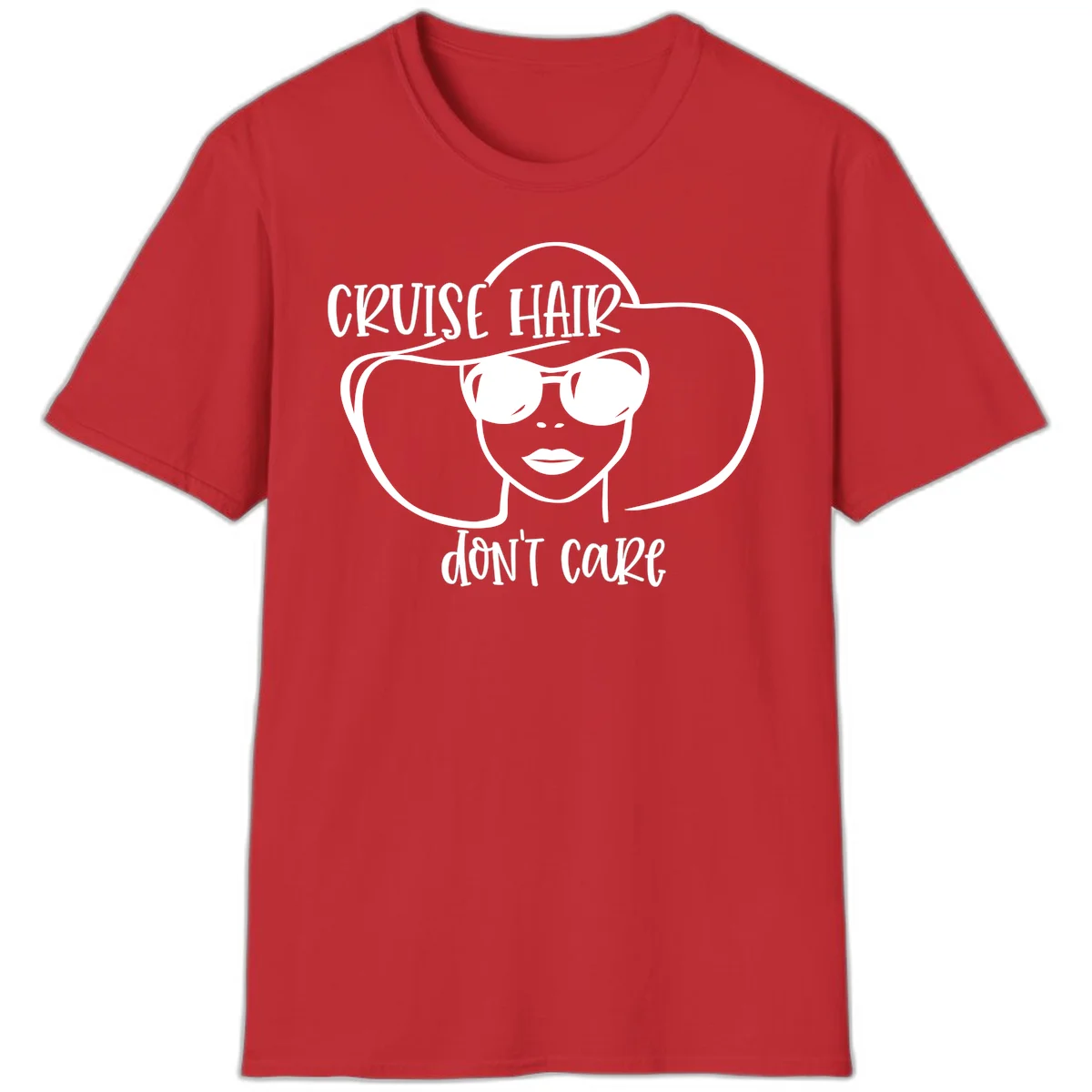 Cruise Hair Don't Care T-Shirt in Red