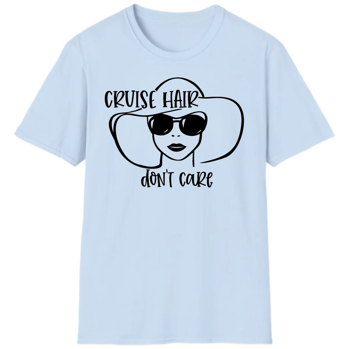 Cruise Hair Don't Care T-Shirt in Light Blue