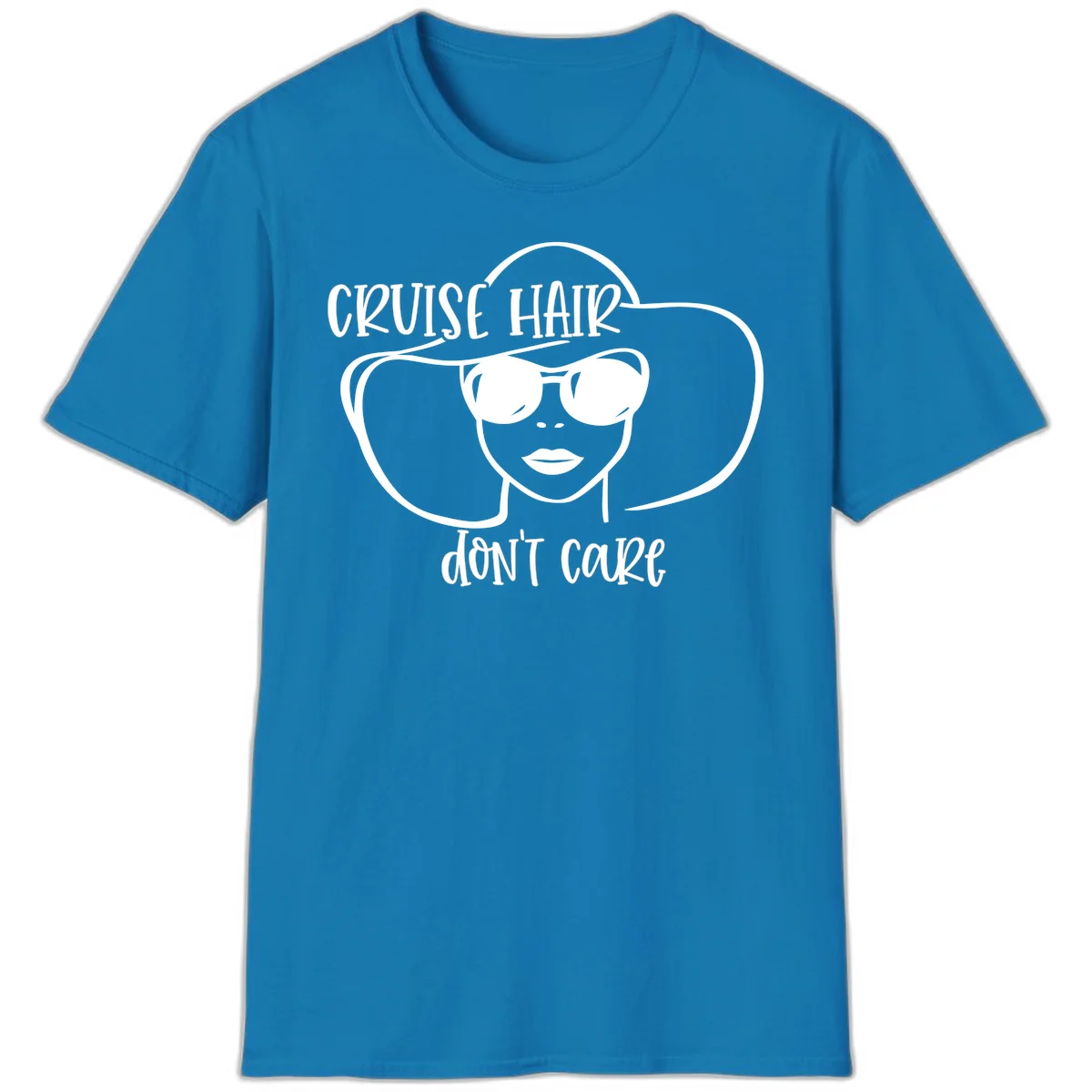 Cruise Hair Don't Care T-Shirt in Sapphire