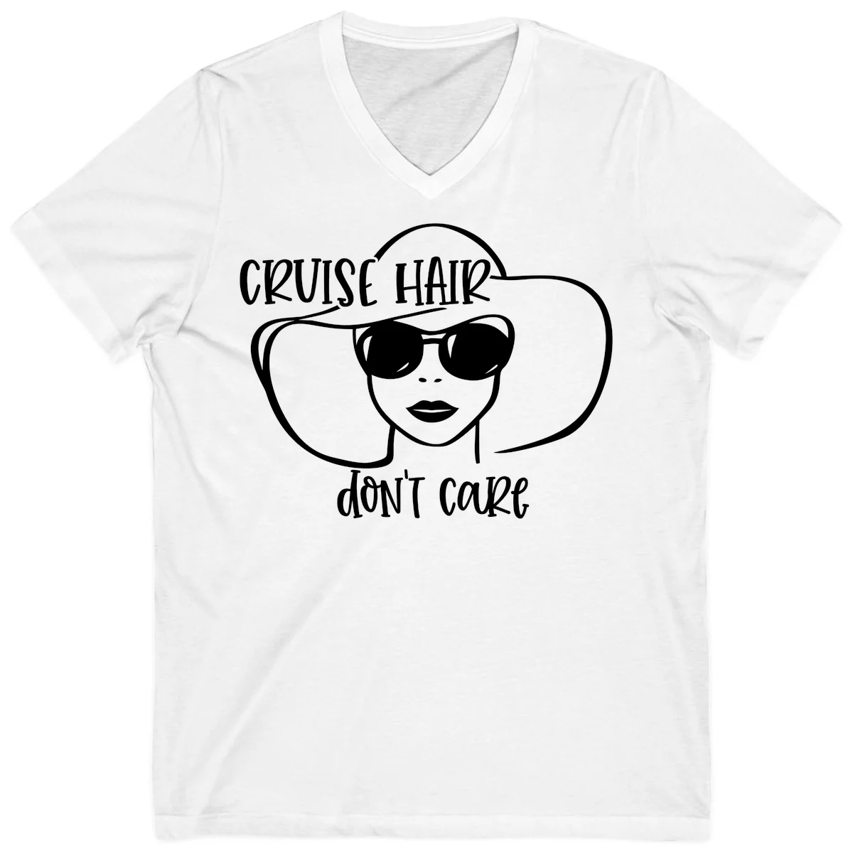 Cruise Hair Don't Care V-Neck T-Shirt in White