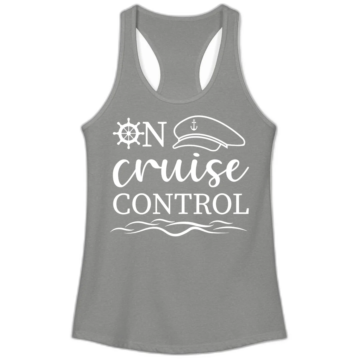 On Cruise Control Ladies Tank in Heather Grey