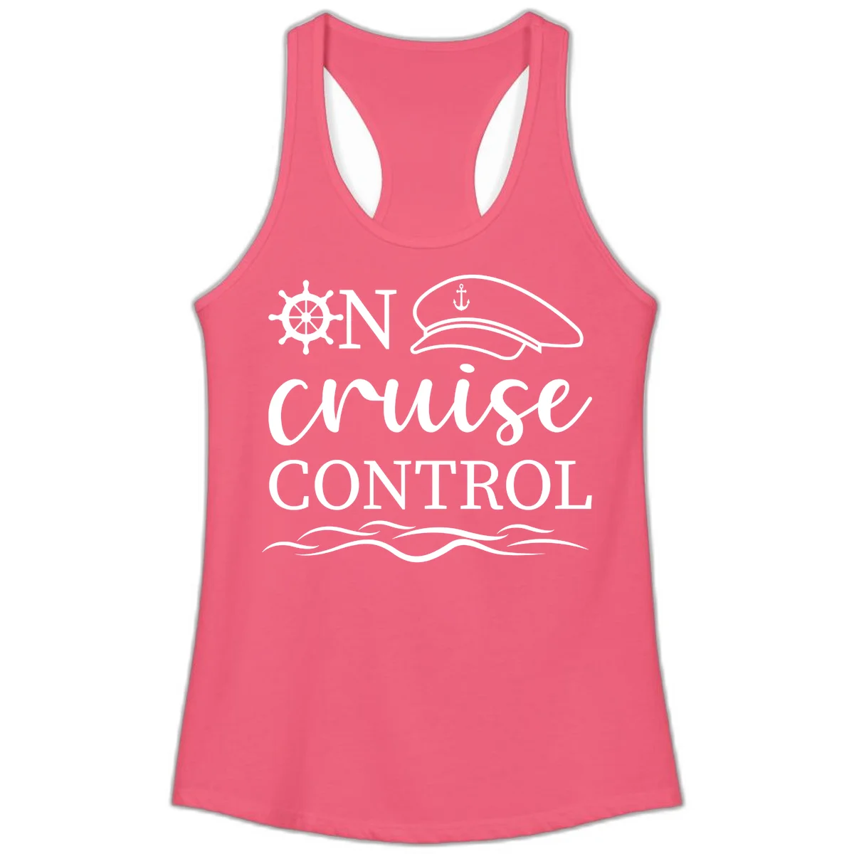 On Cruise Control Ladies Tank in Hot Pink
