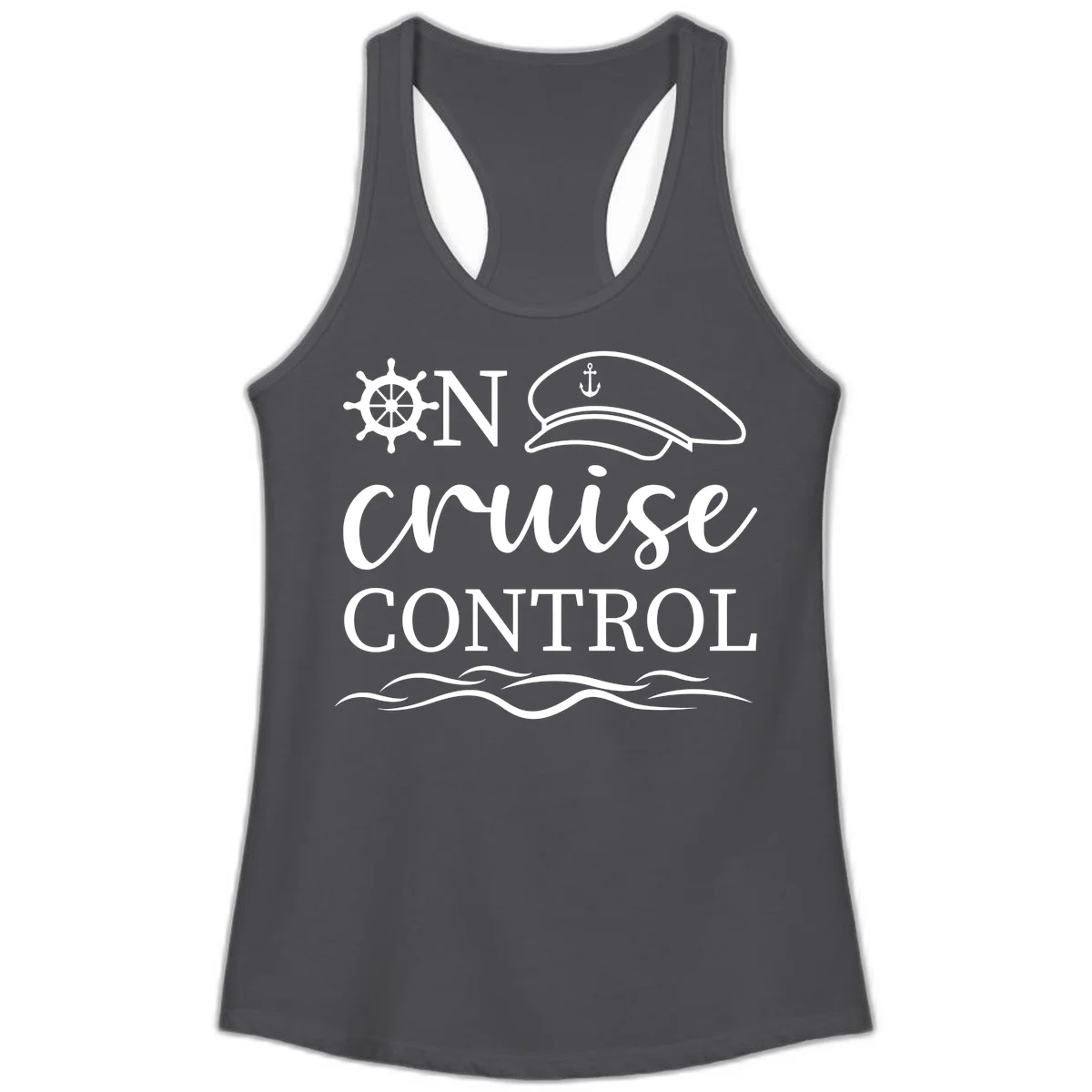 On Cruise Control Ladies Tank in Solid Dark Gray