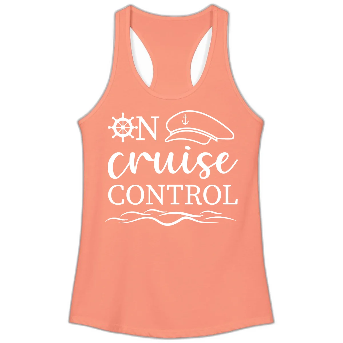 On Cruise Control Ladies Tank in Solid Light Orange