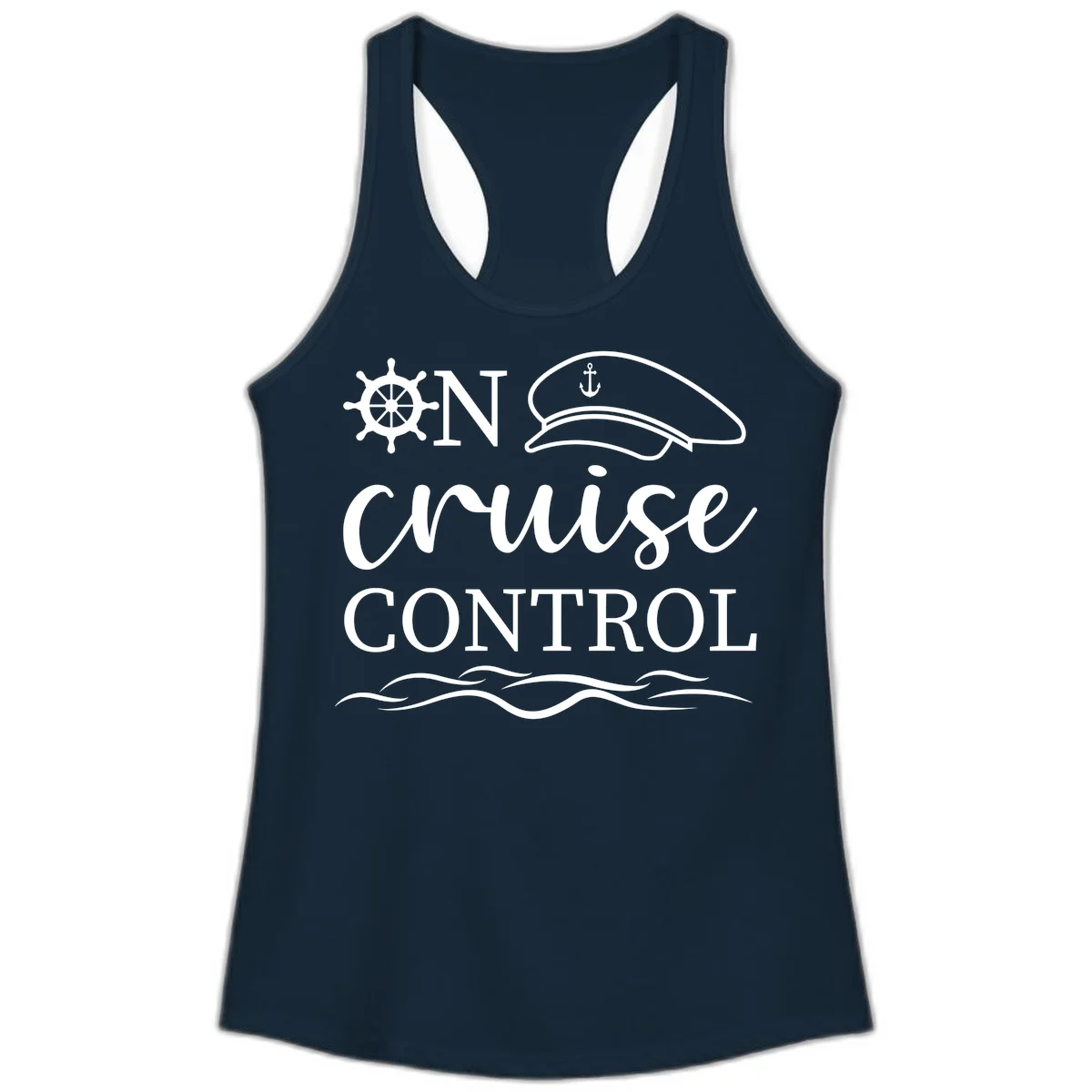 On Cruise Control Ladies Tank in Solid Midnight Navy