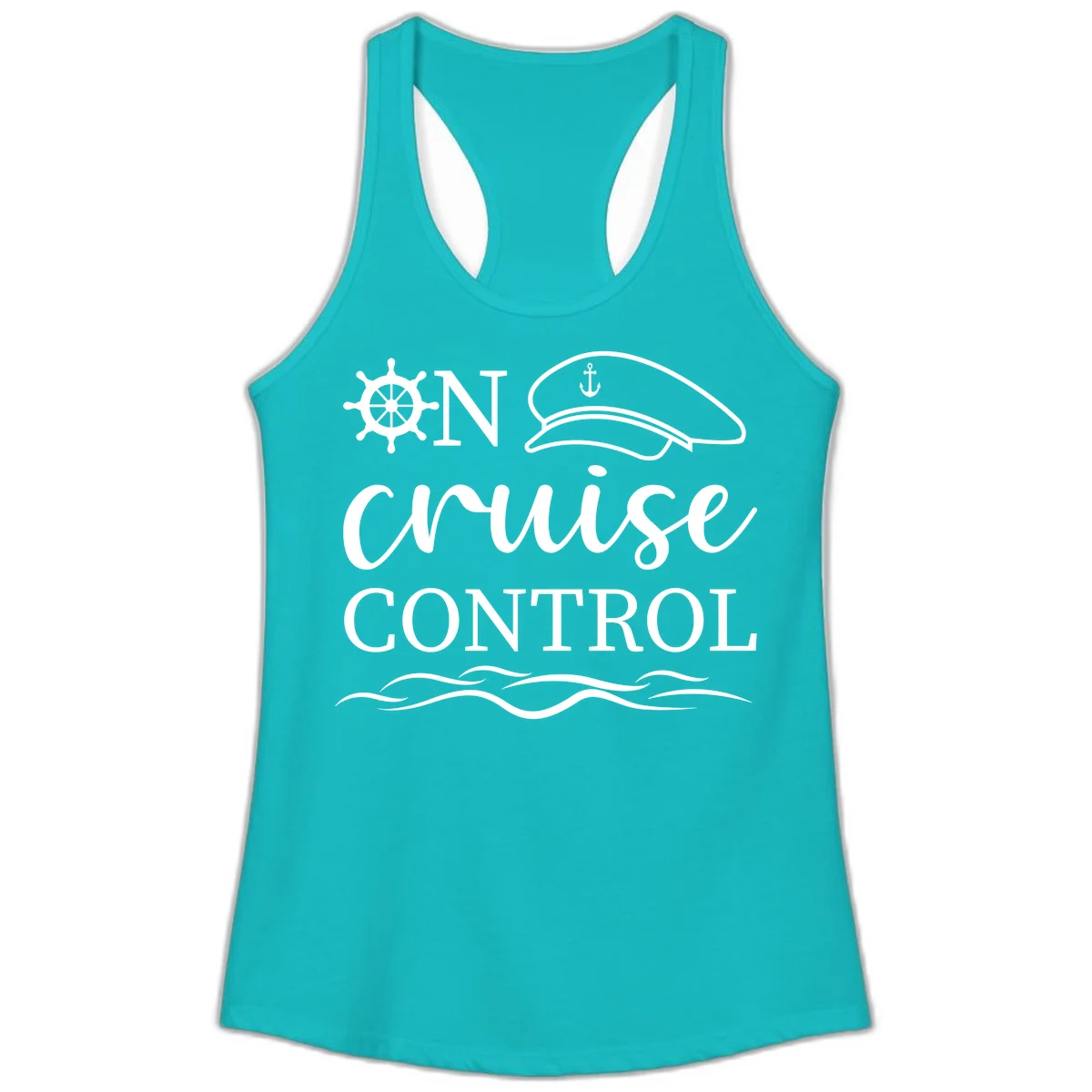 On Cruise Control Ladies Tank in Tahiti Blue
