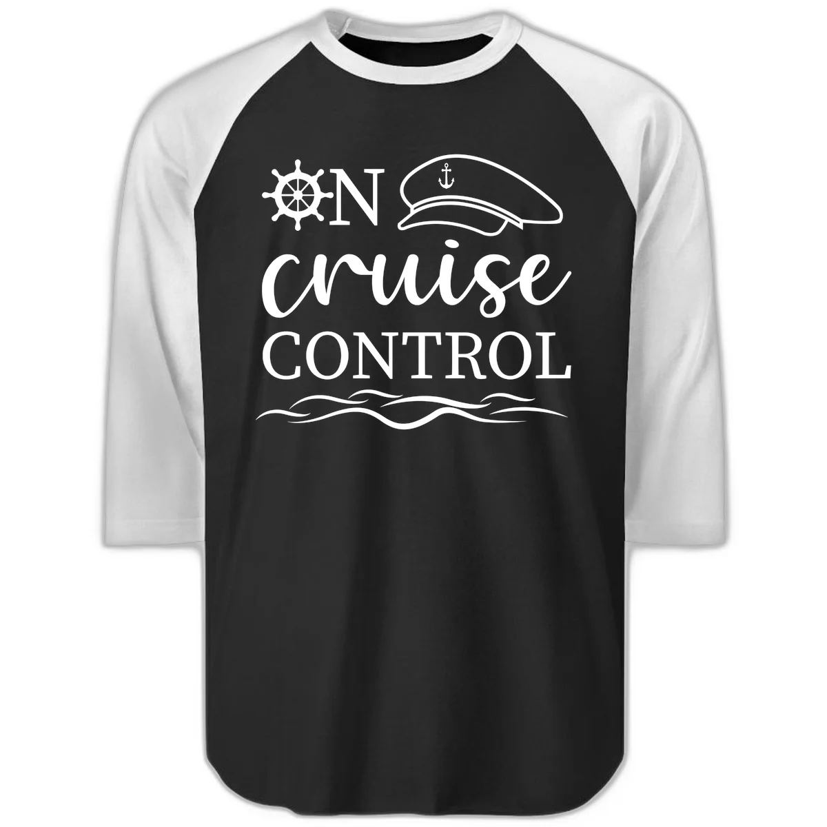 On Cruise Control Raglan 3/4 Sleeve in Black White