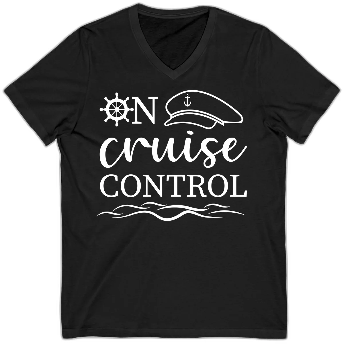 On Cruise Control V-Neck Tee in Black
