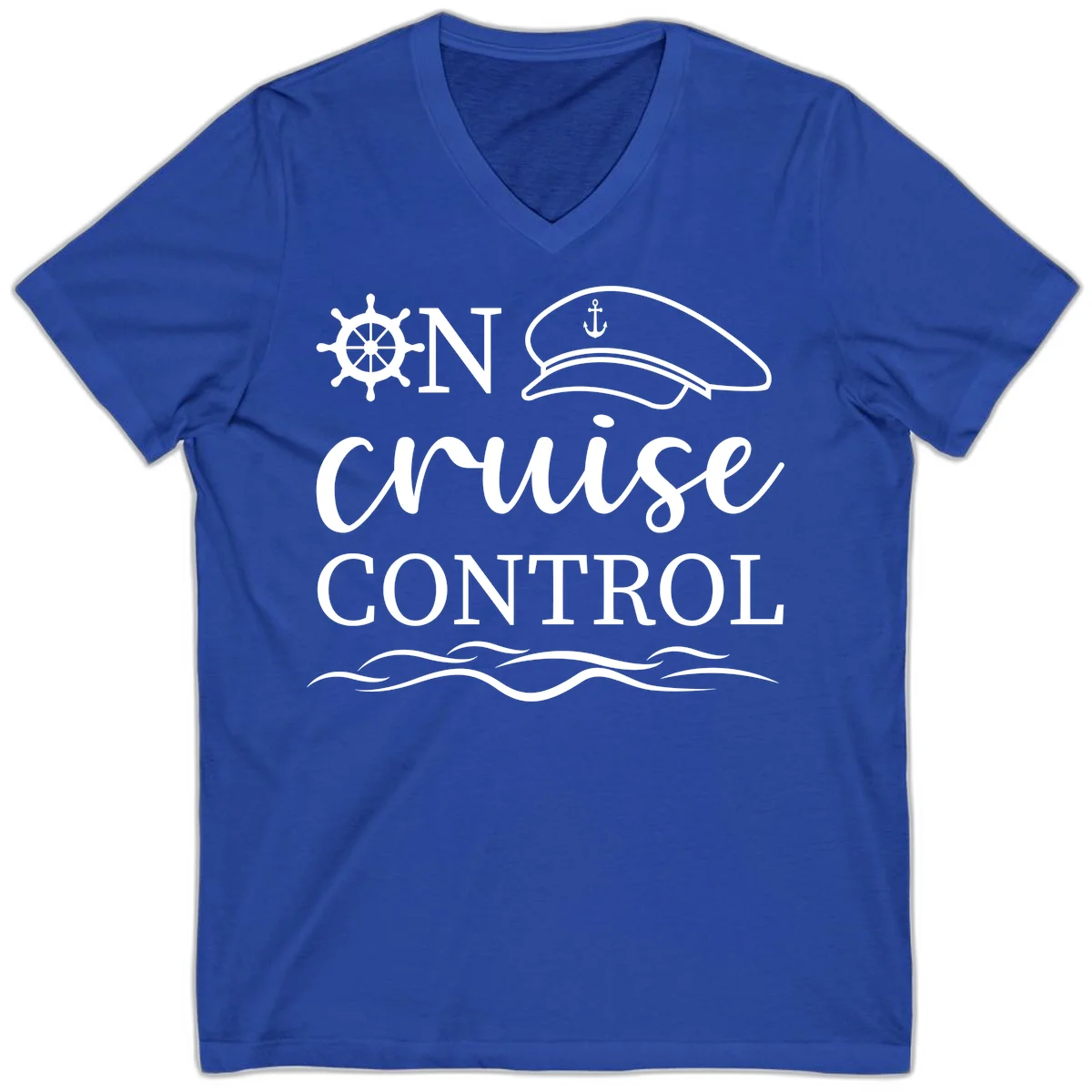 On Cruise Control V-Neck Tee in True Royal