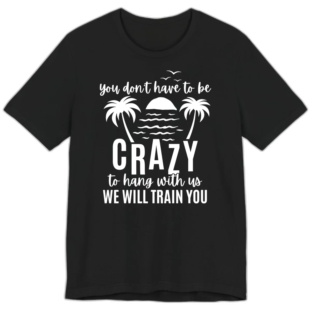 You Don't Have To Be Crazy To Hang With Us Premium T-Shirt in Black
