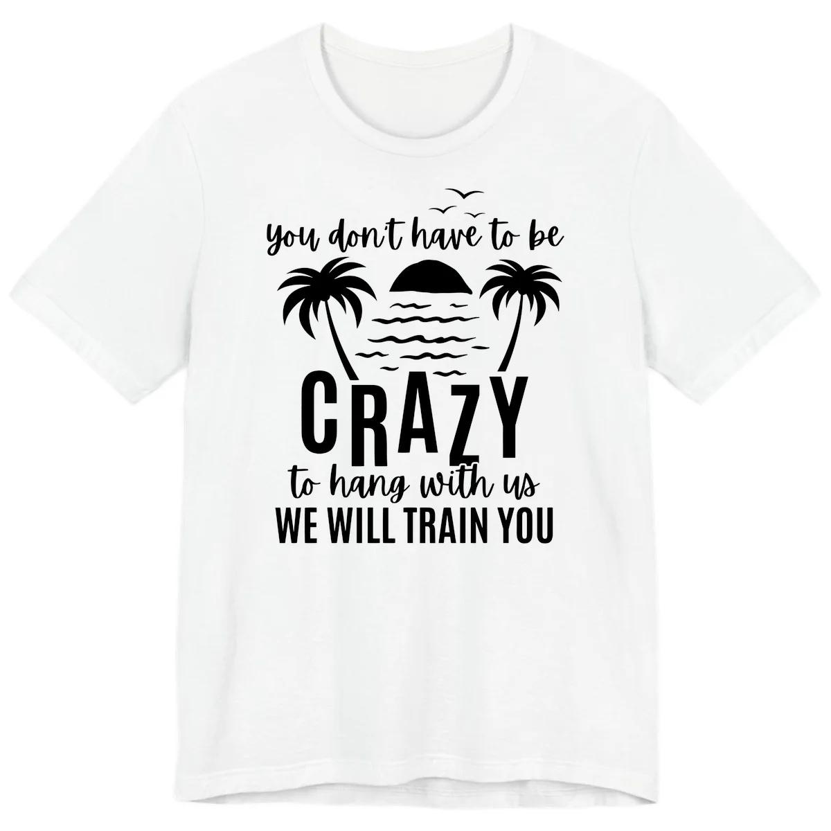 You Don't Have To Be Crazy To Hang With Us Premium T-Shirt in White