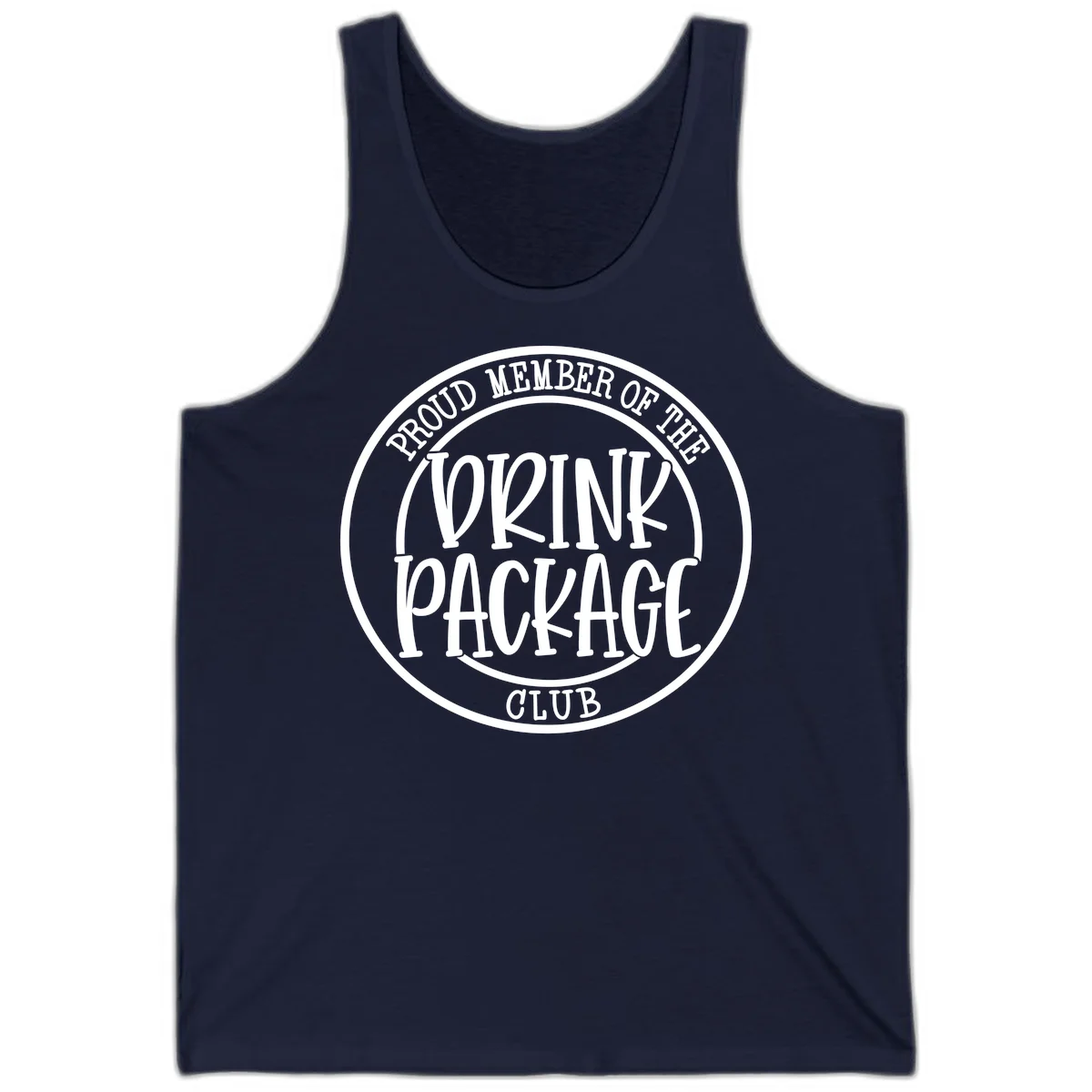 Proud Member Of The Drink Package Club Tank in Navy