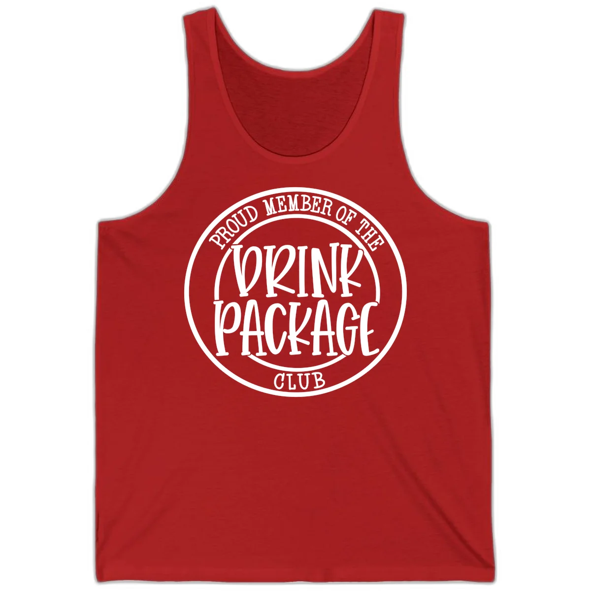 Proud Member Of The Drink Package Club Tank in Red