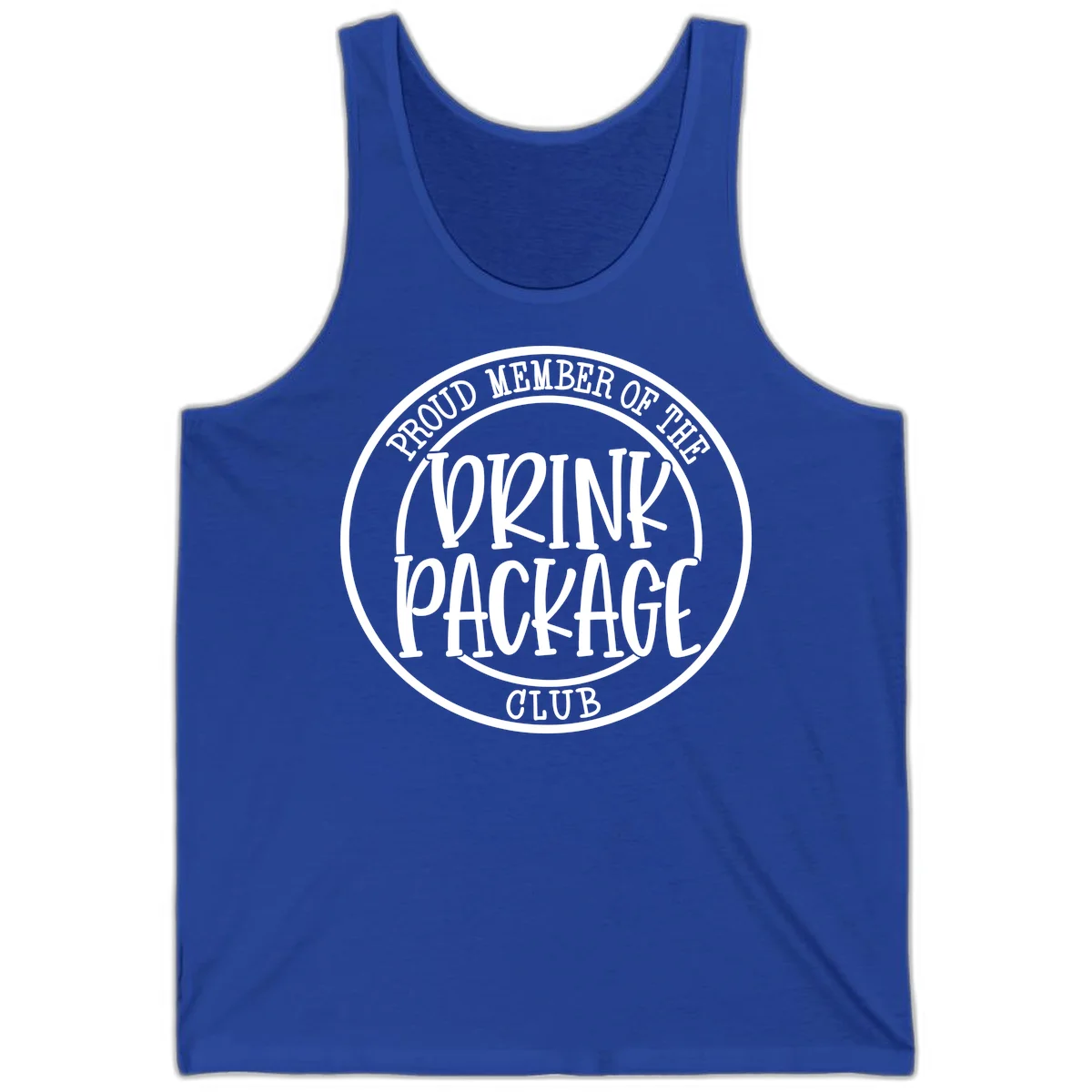 Proud Member Of The Drink Package Club Tank in True Royal