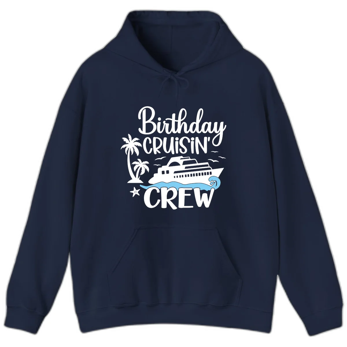 Birthday Cruisin' Crew Hoodie in Navy