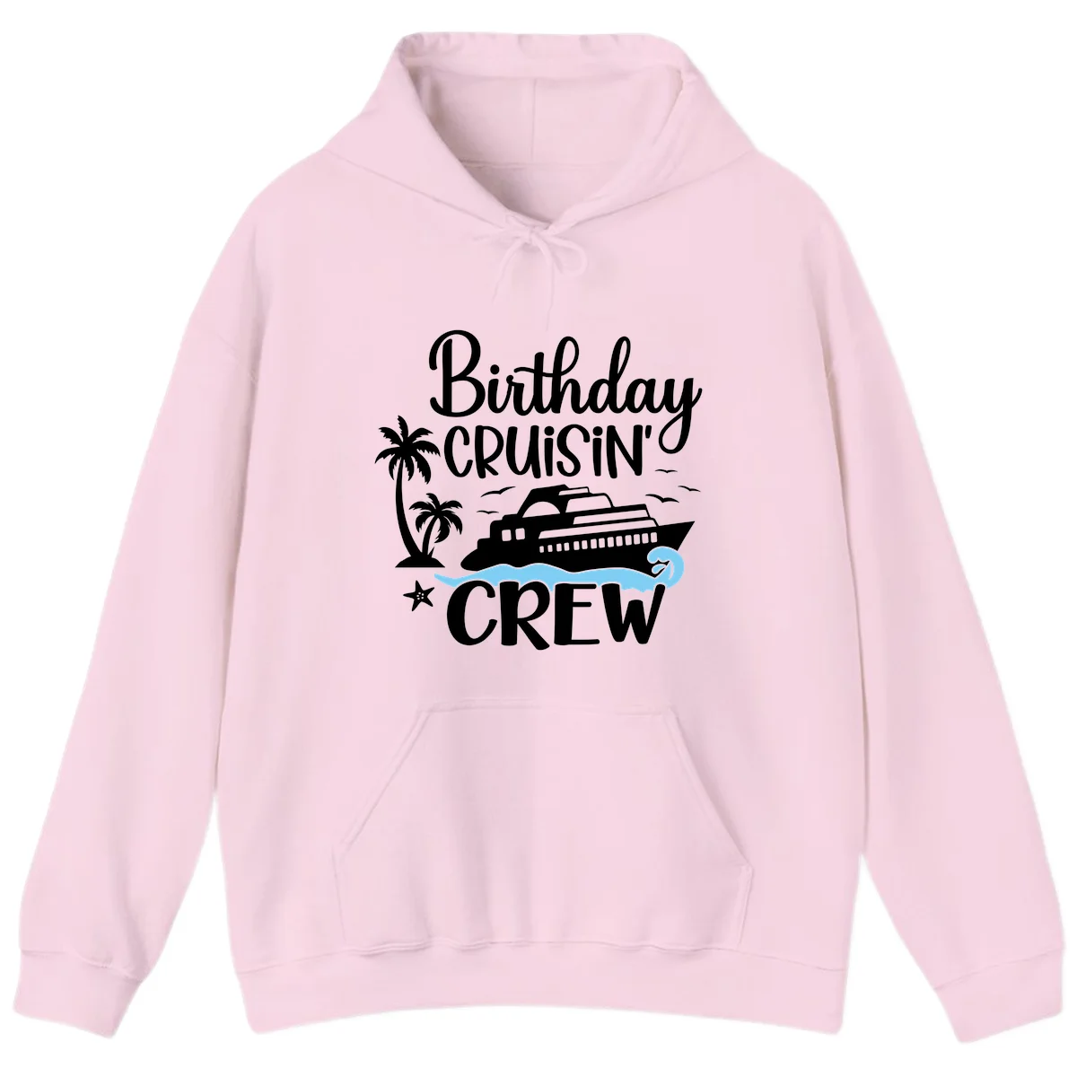 Birthday Cruisin' Crew Hoodie in Light Pink