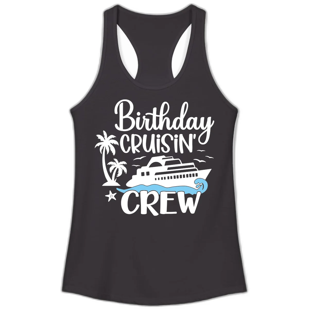 Birthday Cruisin' Crew Ladies Tank in Black