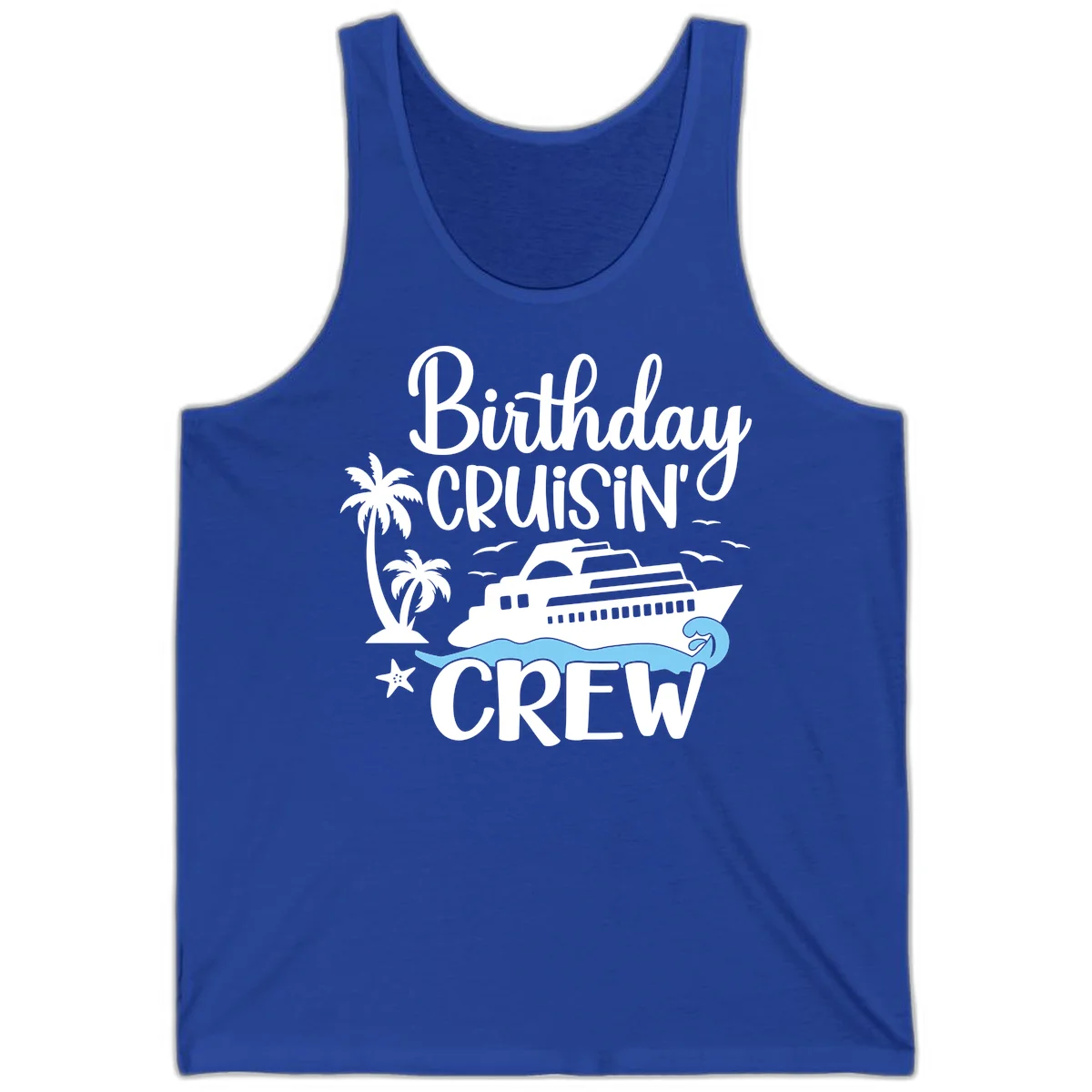Birthday Cruisin' Crew Tank Top in True Royal