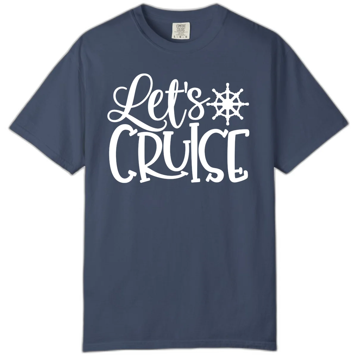 Let's Cruise Nautical Wheel Design Comfort Color in Midnight