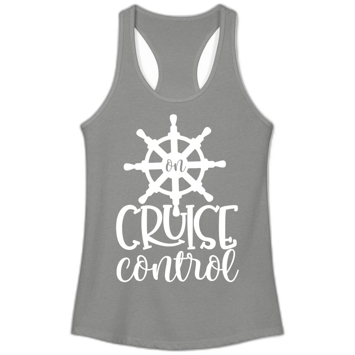 On Cruise Control Ladies Tank in Heather Grey