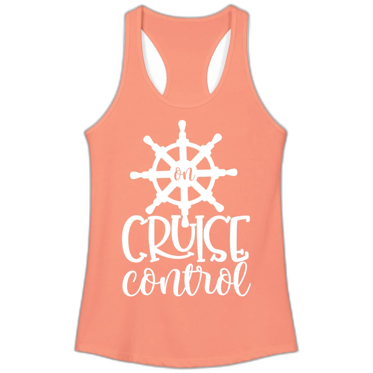 On Cruise Control Ladies Tank in Solid Light Orange