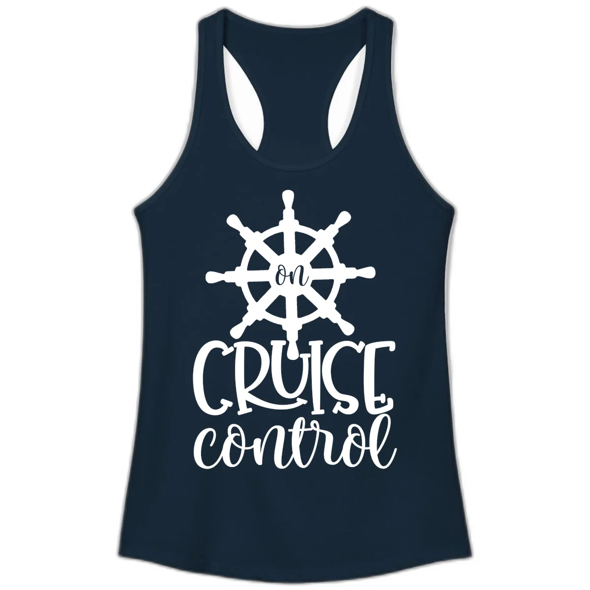 On Cruise Control Ladies Tank in Solid Midnight Navy