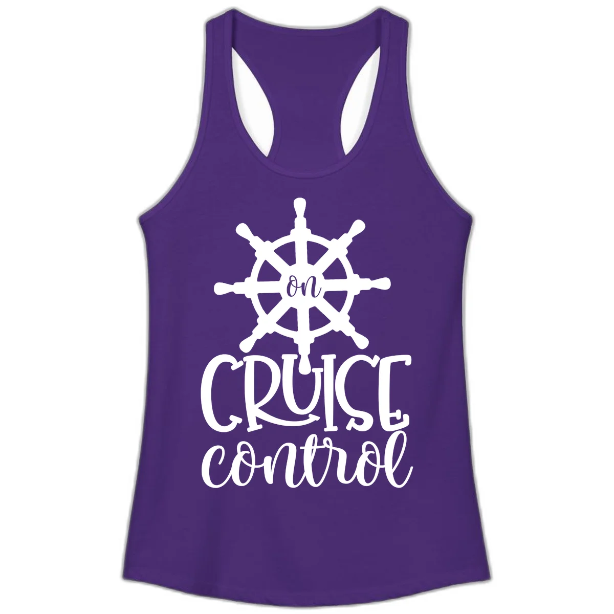 On Cruise Control Ladies Tank in Solid Purple Rush