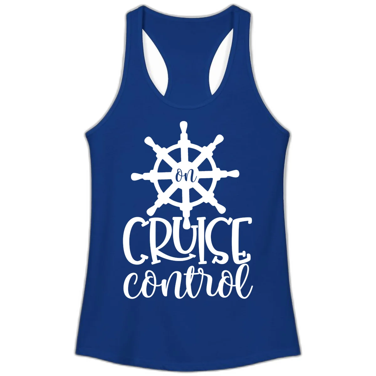 On Cruise Control Ladies Tank in Solid Royal