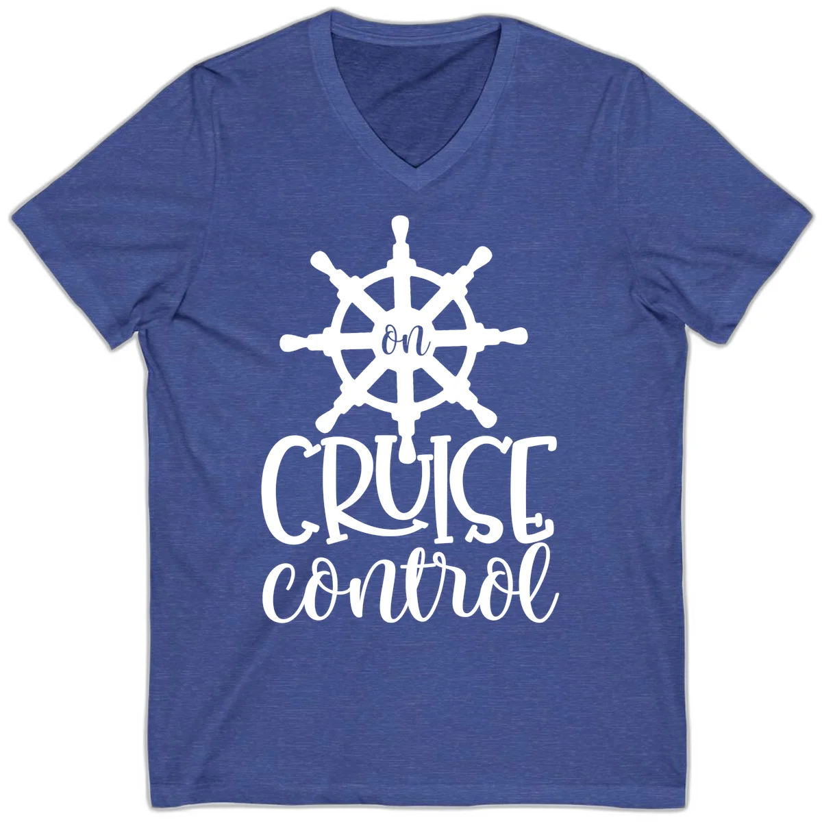 On Cruise Control V-Neck in Heather True Royal