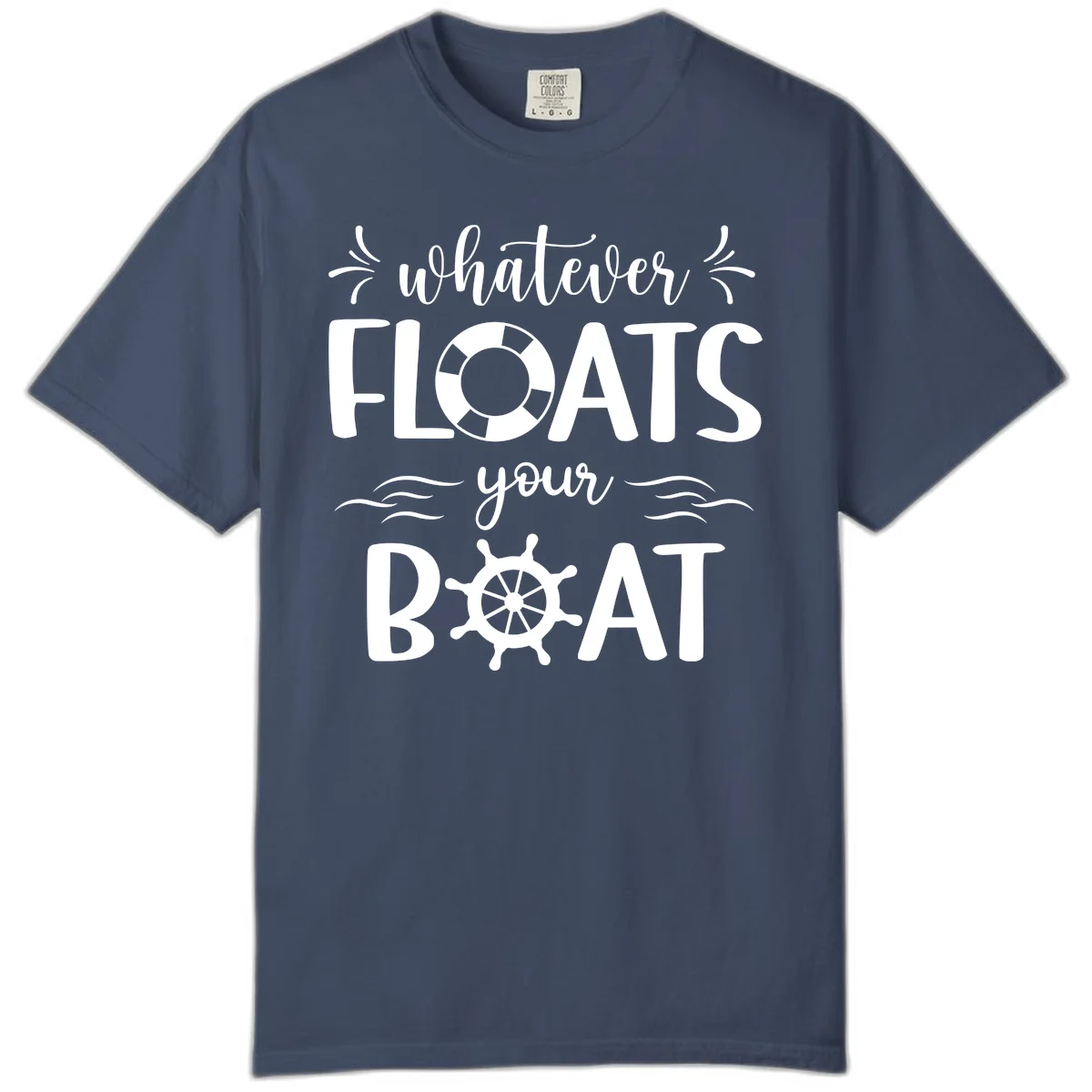 Whatever Floats Your Boat Comfort Color Tee in Midnight