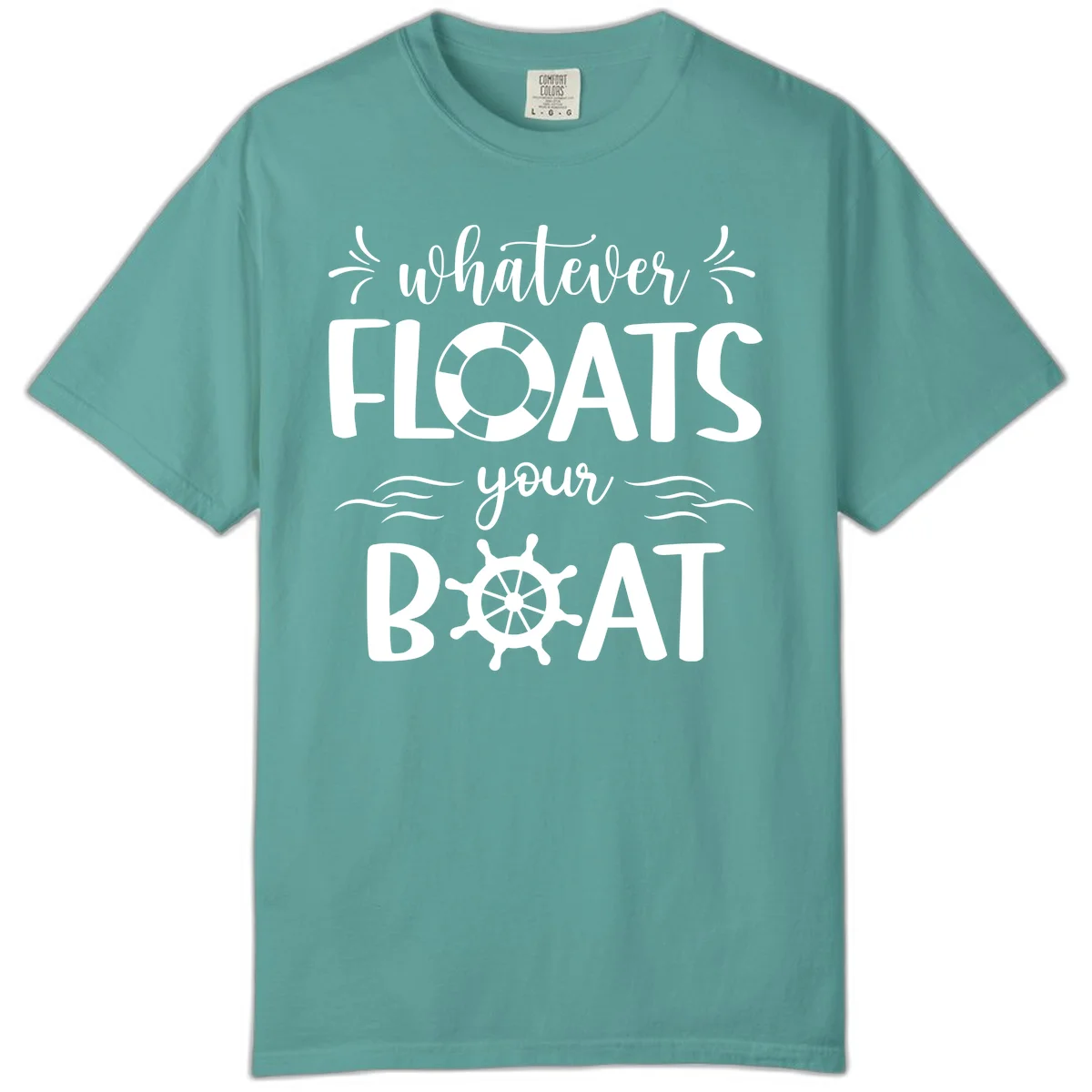 Whatever Floats Your Boat Comfort Color Tee in Seafoam