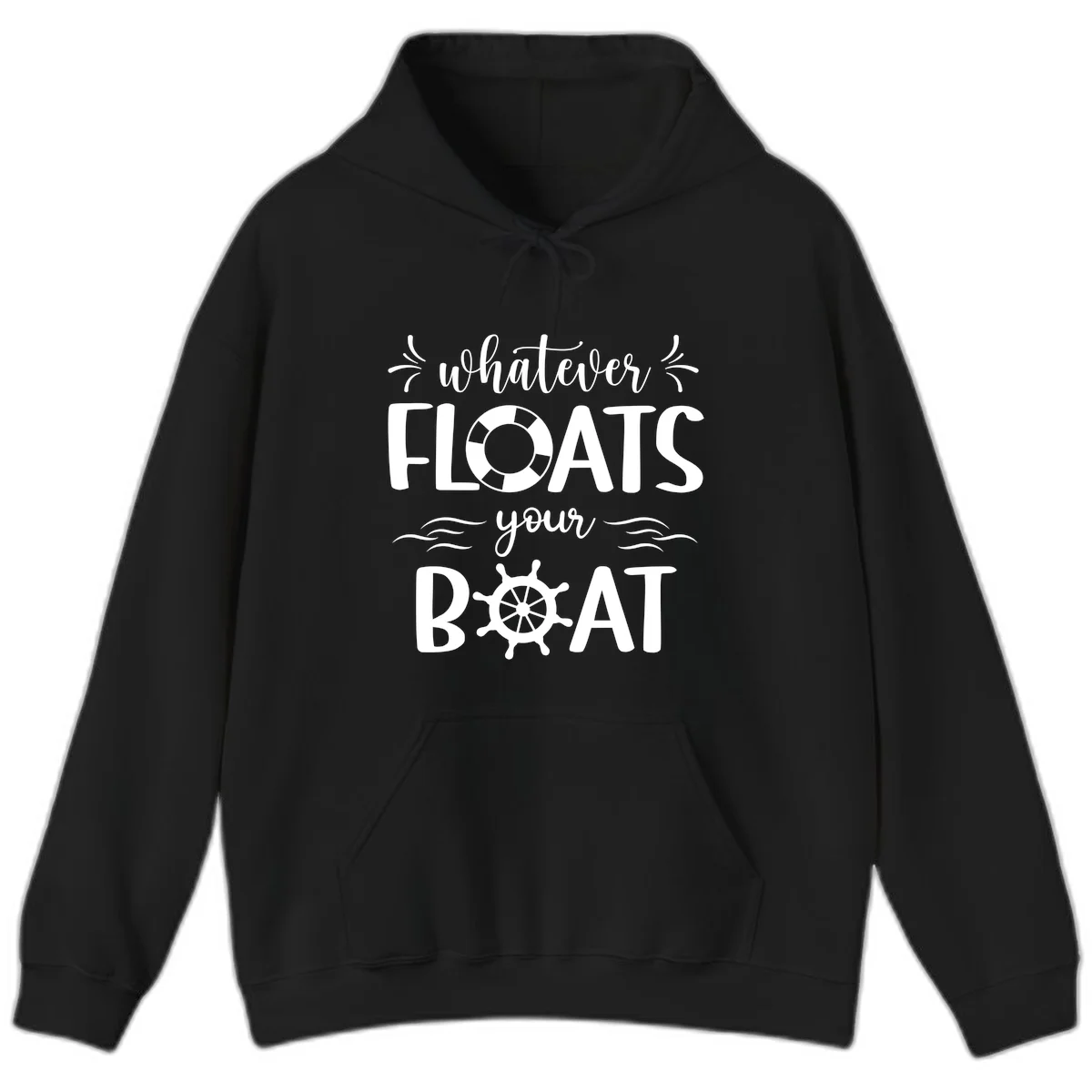 Whatever Floats Your Boat Hoodie in Black