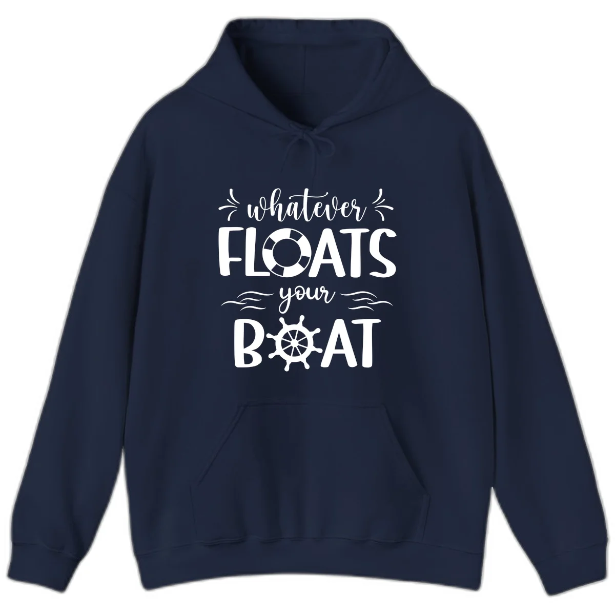 Whatever Floats Your Boat Hoodie in Navy