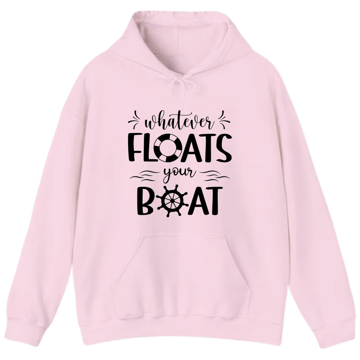 Whatever Floats Your Boat Hoodie in Light Pink
